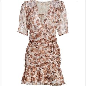 Veronica beard Dakota Ruched Floral Silk Dress size 2